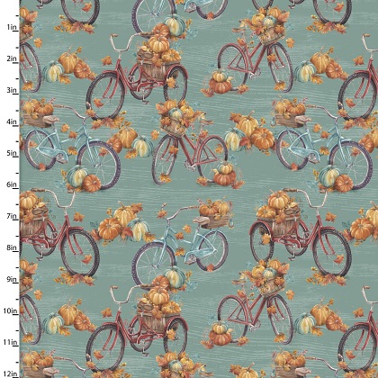 3 Wishes - Pumpkin Please - Fall Bikes, Turquoise