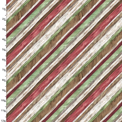 3 Wishes - Snowflake Lodge - Diagonal Stripe, Multi