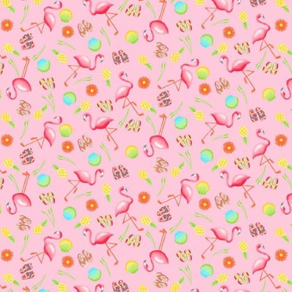 A.E. Nathan - Comfy Flannel Prints - Flamingos, Pink