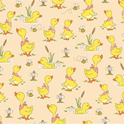 A.E. Nathan - Comfy Flannel Prints - Puddle Pals, Yellow