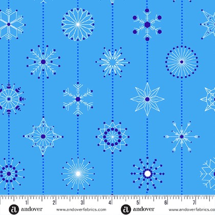 Andover - Century Prints - Deco Frost - Snowflakes, Frost