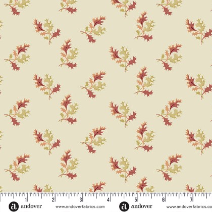 Andover Fabrics - Dahlia - Holly Berry, Dawn