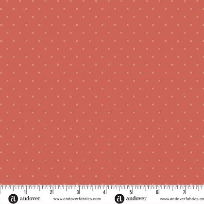 Andover Fabrics - Dahlia - Manzanita, Blood Orange