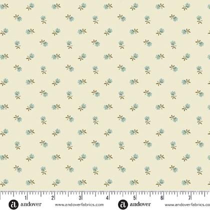 Andover Fabrics - Dahlia - Pincushion Flower, Linen