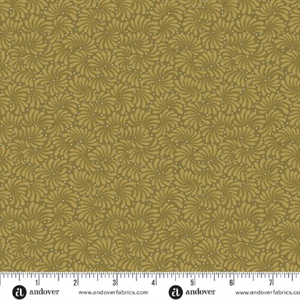 Andover Fabrics - Dahlia - Sagebrush, Avocado