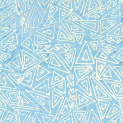 Benartex - Batiks - Bali Lakeshore - Triangles, Powder