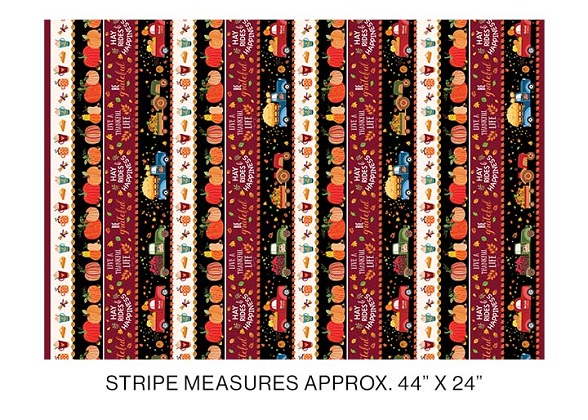 Benartex - Hayrides & Happiness - Autumn Stripe, Multi