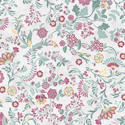 Benartex Artistry - Chalk Barn - Chalk Paint Floral, Rose