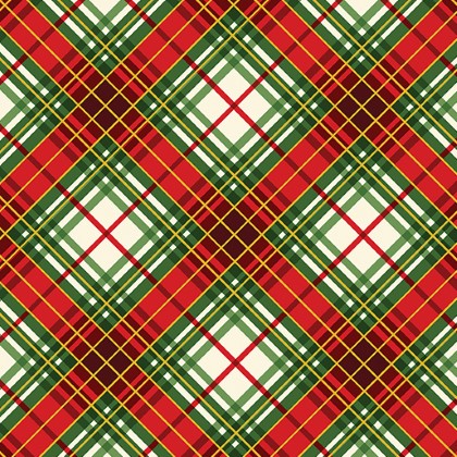 Benartex Kanvas Studio - Christmas Musical - Holiday Plaid, Multi