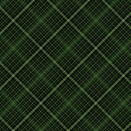 Benartex Traditions - Winter in The Pines - Festive Tartan, Dark Pine