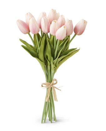 Bouquet - Tulip 13 White Real Touch Parrot