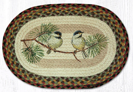 Braided Placemat - Chickadee, 13' X 19' (Oval)