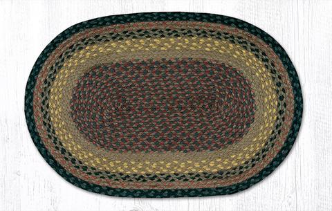 Braided Rug - Brown/Black/Charcoal, 27' X 45' (Oval)