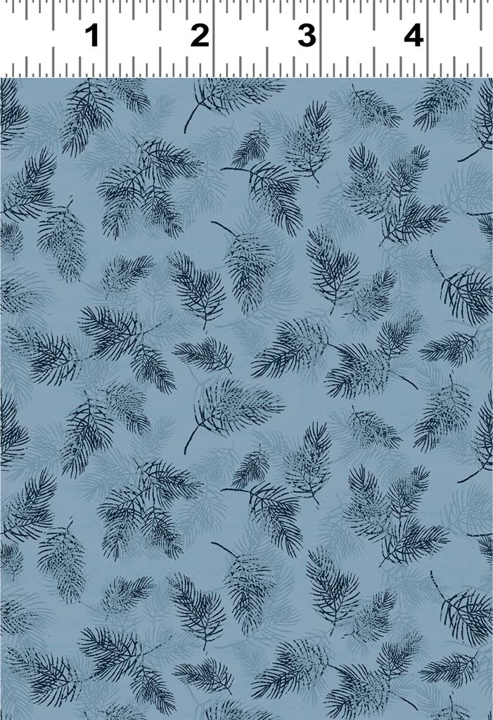 Clothworks - Snow Mountain - Branches, Denim