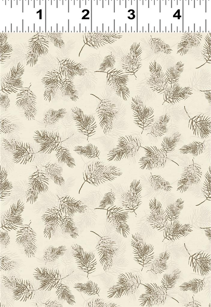 Clothworks - Snow Mountain - Branches, Light Taupe