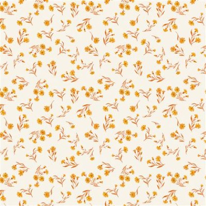 Clothworks - Stephanie - Daisies, Cream