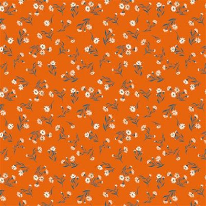 Clothworks - Stephanie - Daisies, Orange