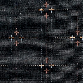 Diamond Textiles - Nikko Homespuns - Plusses & Crosses, Indigo Granite