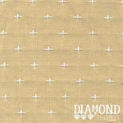 Diamond Textiles - Primitive Rustic Homespuns - Plusses & Crosses, Cream