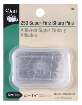 Dritz - 1 1/4' Super Fine Pins - 250 Ct. - Size 20