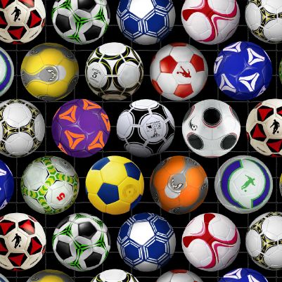 Elizabeth Studio - Sports Collection - Soccer Balls, Black