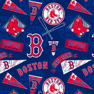 Boston Red Sox Navy MLB Cotton Fabric