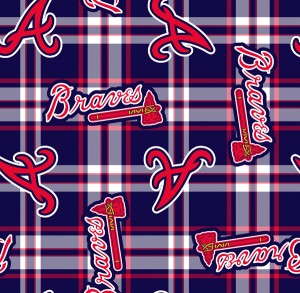 Atlanta Braves Fabric, Wallpaper and Home Decor