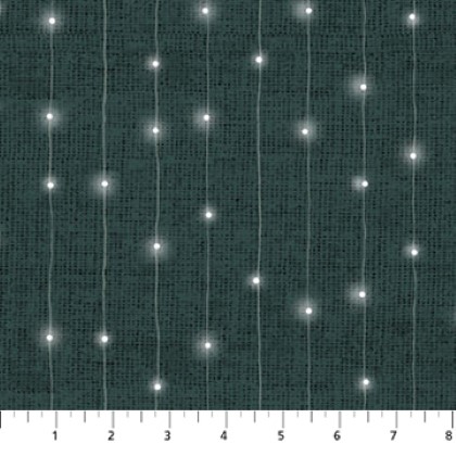 Figo Fabrics - Winter Dreams - Lines With Dots, Green