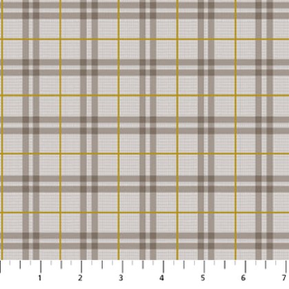 Figo Fabrics - Winter Dreams - Plaid, Taupe