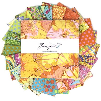 Free Spirit - Kaffe Fassett - 10' Charm Pack - Collective Classics, Parakeet