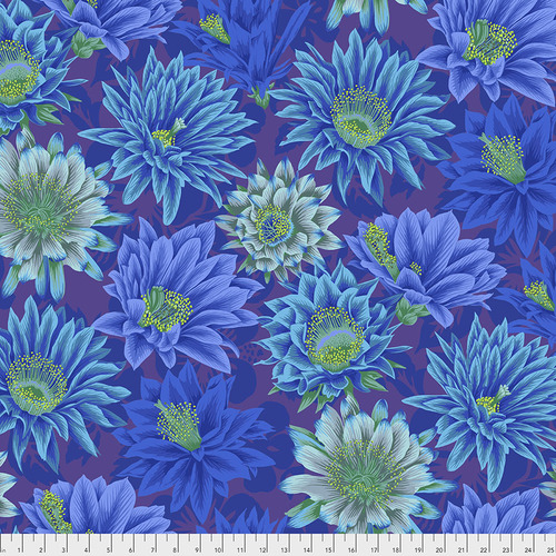 Free Spirit - Kaffe Fassett - Cactus Flower, Blue