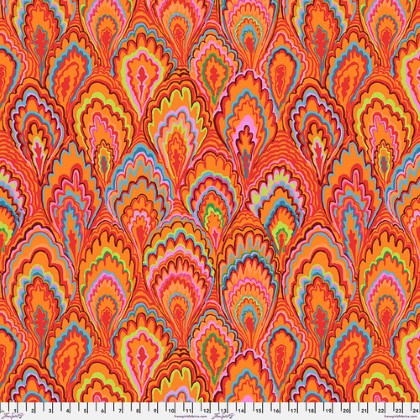 Free Spirit - Kaffe Fassett - Marble Scallops, Red