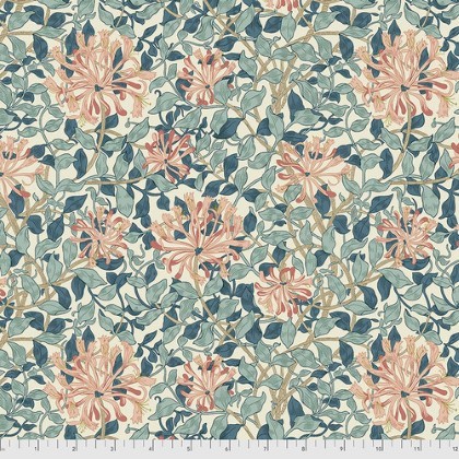 Free Spirit - Morris & Co - Honeysuckle, Aqua