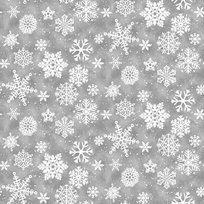 Henry Glass - Snow Crew - Snowflakes, Gray