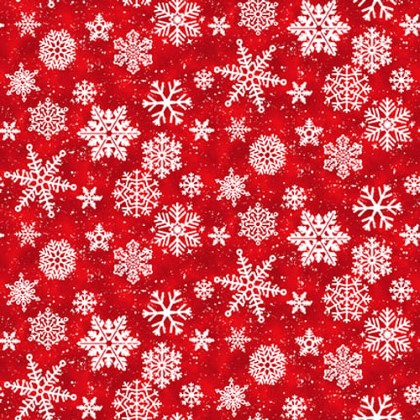 Henry Glass - Snow Crew - Snowflakes, Red