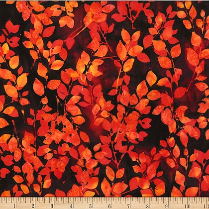 Hoffman California - Bali Batik 2025 - Leaves, Flame