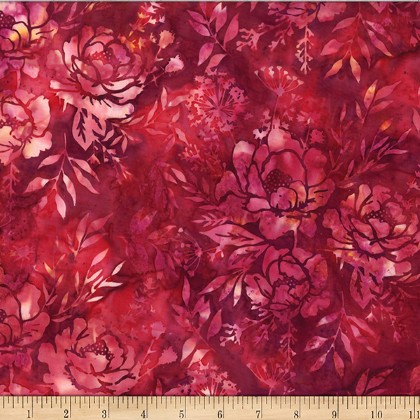 Hoffman California - Bali Batik 2025 - Tonal Large Floral, Geranium