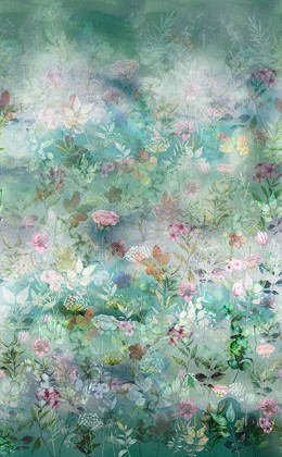 Hoffman California - Blush Garden - Gradient, Dusty Blue