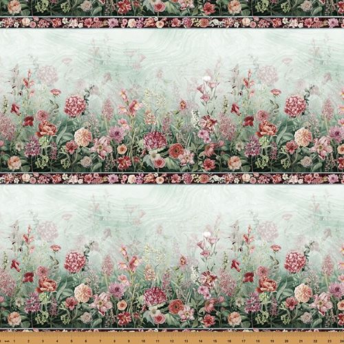 Hoffman California - Botanical Charm - Border Stripe, Hunter