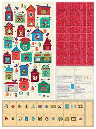 Hoffman California - Christmas Post - 40 ¼' x 56 ½' Advent Calendar, Red