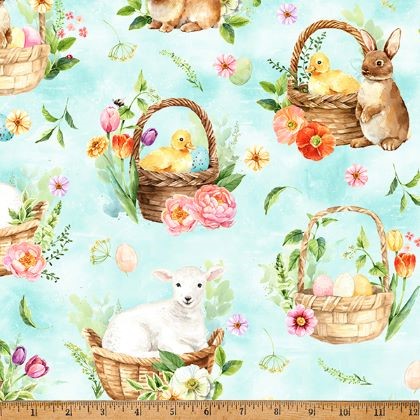 Hoffman California - Easter Wonder - Animals in Baskets, Breeze