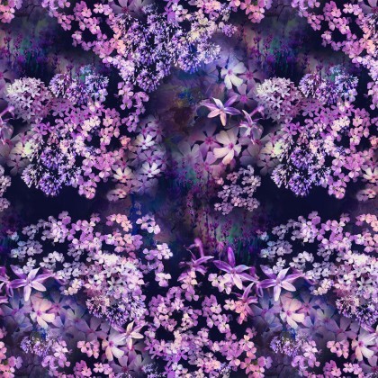 Hoffman California - Jewel Depths - 3D Flowers, Purple