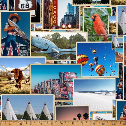 Hoffman California - Route 66  On The Road Again - Postcards, Sunny