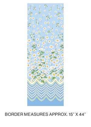 Kanvas Studio - Daisy Delight - Daisy Border, Blue