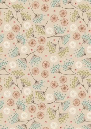 Lewis & Irene - New Forest Flannel - Winter Floral, Dark Cream