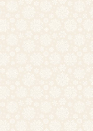 Lewis & Irene - Peace And Joy - Small Snowflakes, Cream