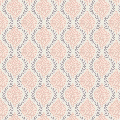 Lewis & Irene - Spring Hare - Floral Trellis, Pink