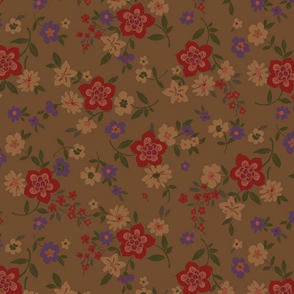 Marcus Fabrics - Ginger Grove - Floral, Coffee