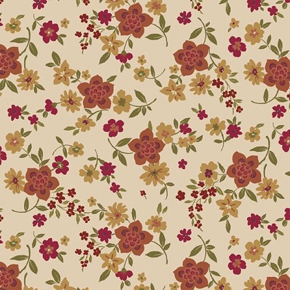 Marcus Fabrics - Ginger Grove - Floral, Cream