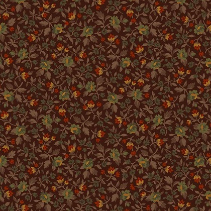 Marcus Fabrics - Ginger Grove - Rosettes, Brown